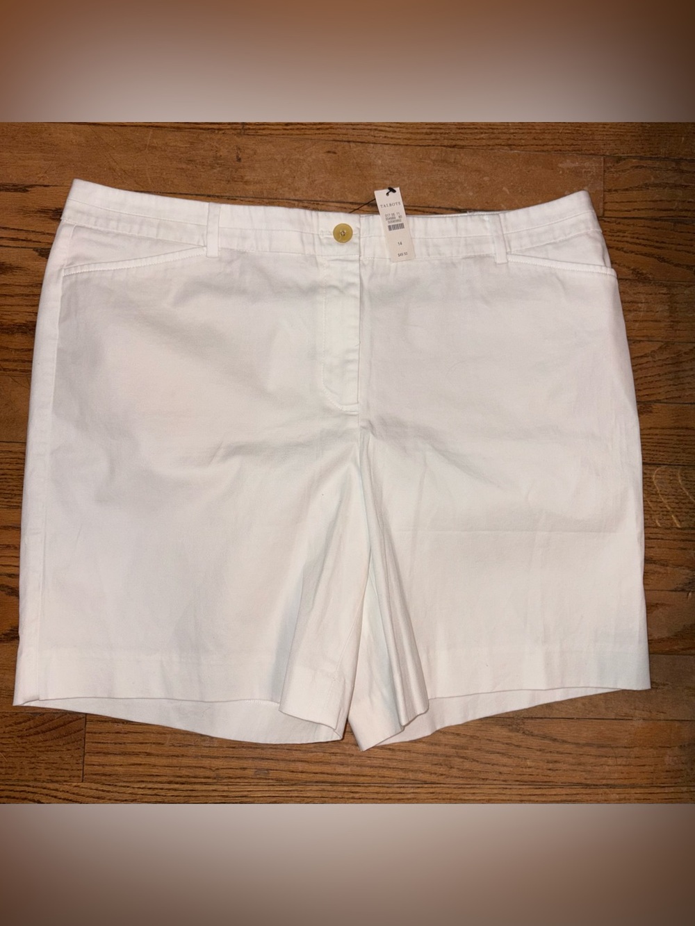 Talbots White Classic Mid-Rise Shorts